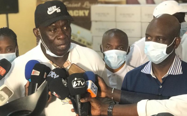 (PHOTOS)- Riposte contre le Covid-19 à Saint-Louis: Mansour Faye a reçu un don d’une valeur de 25 millions de FCfa de Baba Tandian, président de SLBC