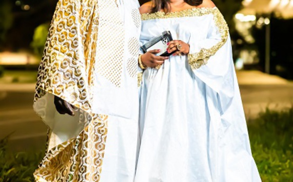 Sadio Ndiaye et son épouse brillant de mille feux :  le roi du Simb en mode Tabaski marque son territoire
