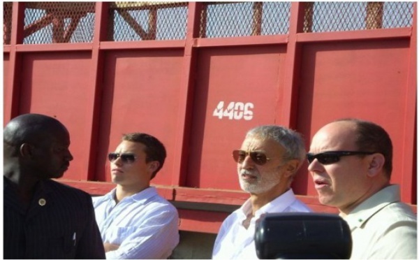 Le prince Albert de Monaco et Jean Claude Mimran en visite à la CSS