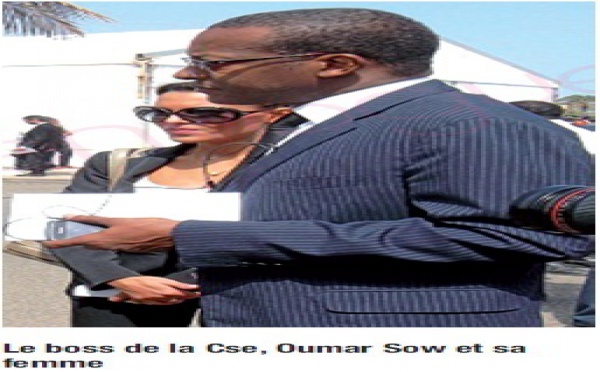 Le boss de la CSE, Oumar Sow et son épouse 