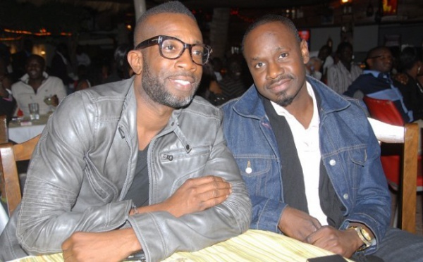 Baba Hamdy et Bouba Ndour à la soirée de Pape Diouf
