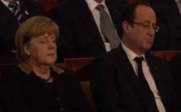 Le petit coup de fatigue de Merkel et Hollande