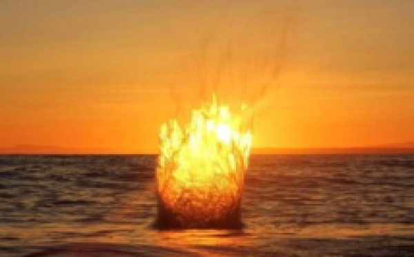 Une boule de feu dans l'océan?