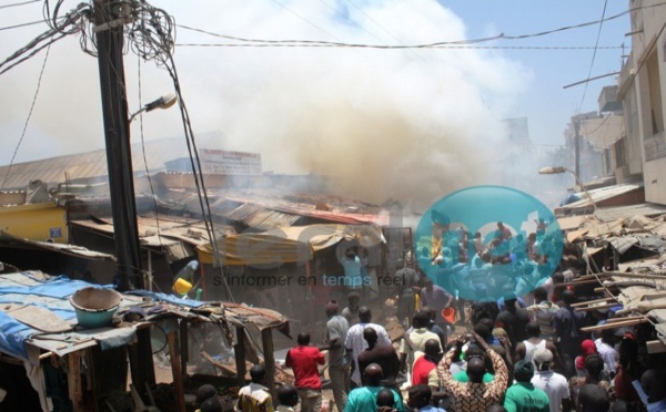 [Photos] Incendie à Grand Dakar : 11 cantines réduites en cendre