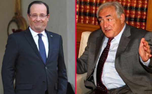 DSK croise François Hollande et ironise sur son style de femmes: « Tu aimes les femmes qui te les coupent »
