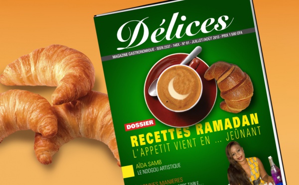 En exclusivité la Une du magazine Délices (1er Magazine mensuel gastronomique)