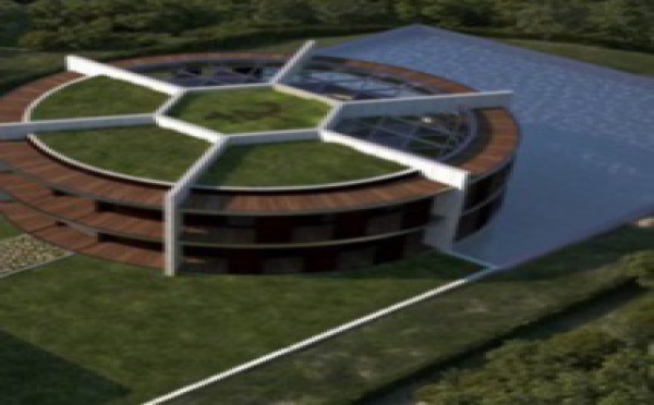 La vidéo de la future maison de Messi, une villa en forme de ballon de football.
