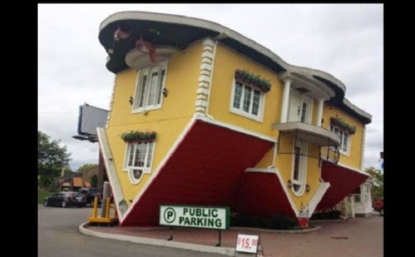 Incroyable!! une maison construite à l’envers: photos