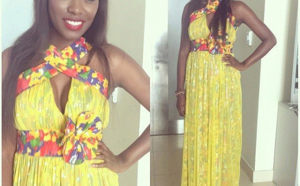 Bijou Ndiaye dans une belle robe de Fatou Kiné Ndour
