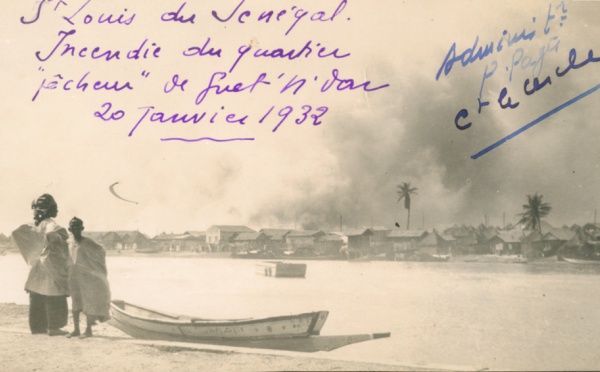 Le quartier des pêcheurs de Guet Ndar à St-Louis en 1932