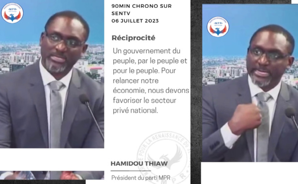 Je le redis et je l'assume (Hamidou Thiaw, président du parti MPR)