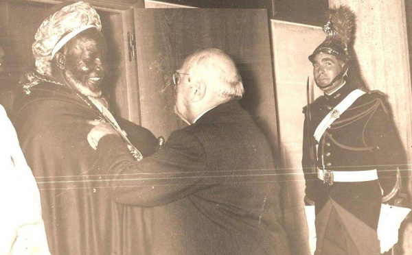 El Hadji Ibrahima Diop Serigne Ndakarou et le Président Francais Vincent Auriol