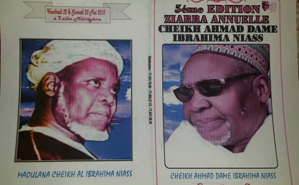Ziarra Annuelle Cheikh Ahmed Dame  Ibn Baye Niass  par Serigne Ibrahima Niass  ce samedi 23 mai 2015