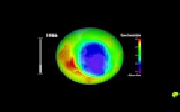 Trou dans la couche d'ozone de 1979 à 2013 