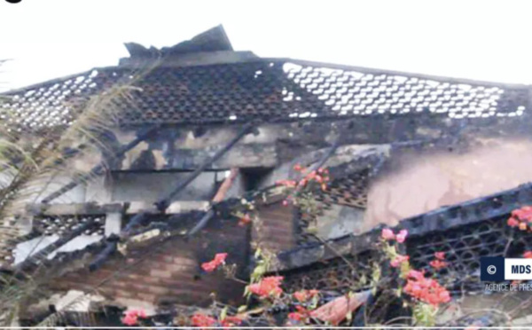 Kaolack : un incendie réduit en cendres une maison avec des dommages estimés à plusieurs millions de francs CFA