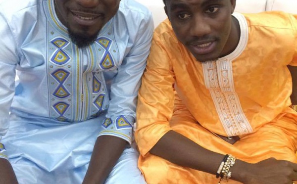 Wally Seck et son ami Chon, le jour de la Korité