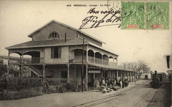 Carte postale : La gare de Louga