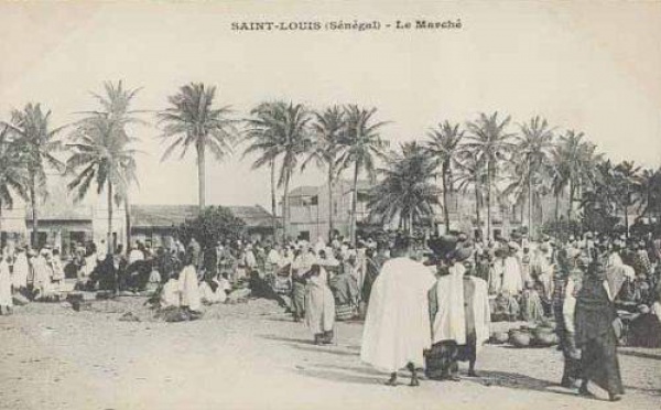 Carte postale : Saint-Louis, le marché