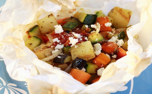 Papillotes de légumes au four