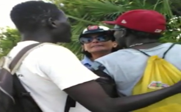 Vidéo - Dispute entre une policière italienne et un immigré sénégalais