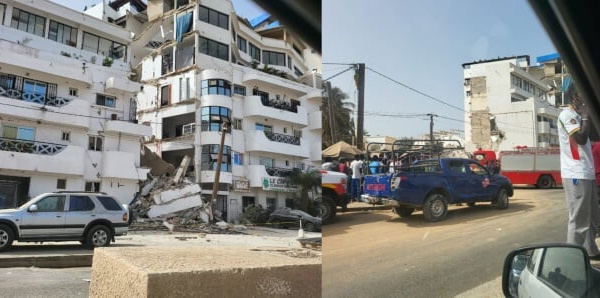 Effondrement d'un immeuble à Ngor (Vidéo)