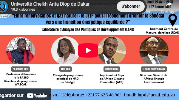 Transition énergétique : Experts et institutions plaident pour une gouvernance inclusive et stratégique