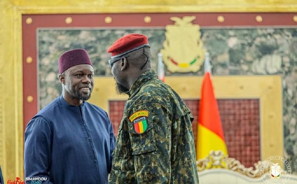 Rencontre au sommet à Conakry : Le Premier ministre Ousmane Sonko reçu en audience par le Président guinéen, Mamadi Doumbouya