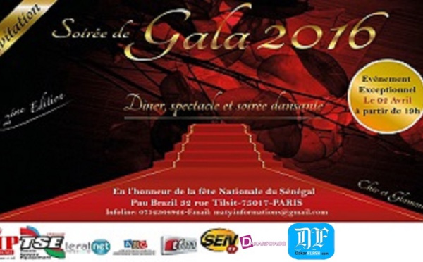 Invitation Dîner spectacle et soirée dansante : Gala 2016 (Paris)