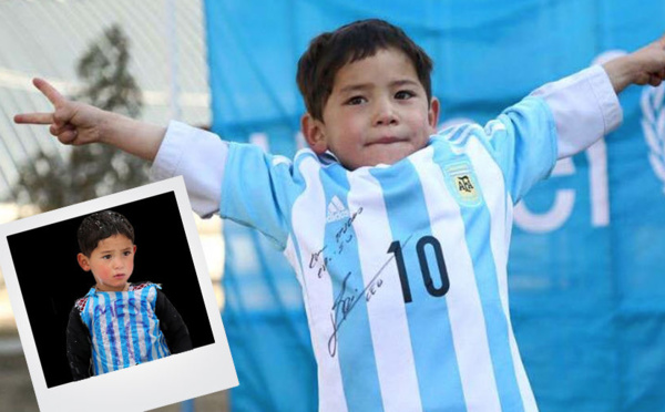 L’enfant afghan a eu son maillot de Messi