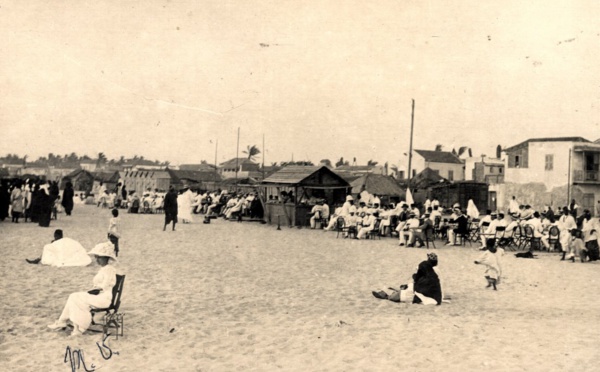 La plage de Guet Ndar en 1900