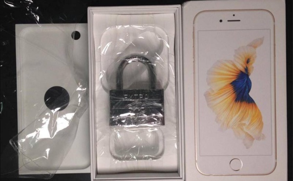 Il commande un IPhone 6s et reçoit un cadenas