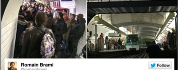 C’était le bordel dans le métro à Paris alors les gens ont marché sur les rails