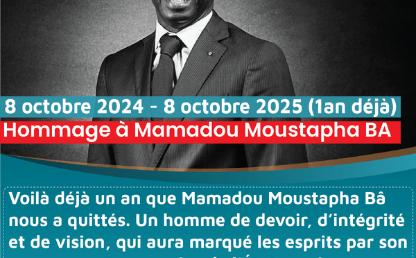 Un an déjà : Hommage à Mamadou Moustapha Bâ