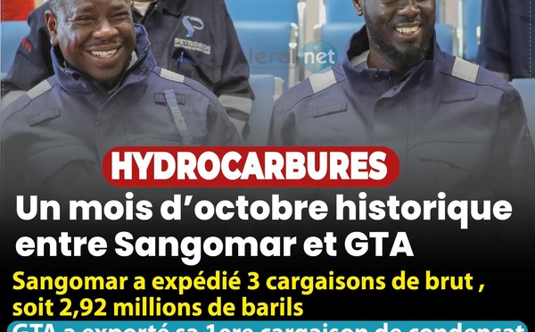Hydrocarbures : Un mois d’octobre historique entre Sangomar et GTA