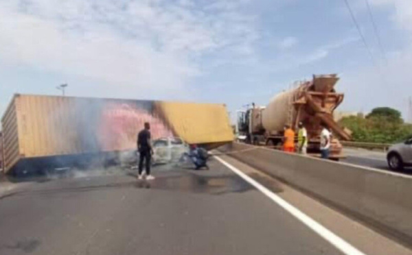 Accident sur l’autoroute à Rufisque : la circulation perturbée dans les deux sens
