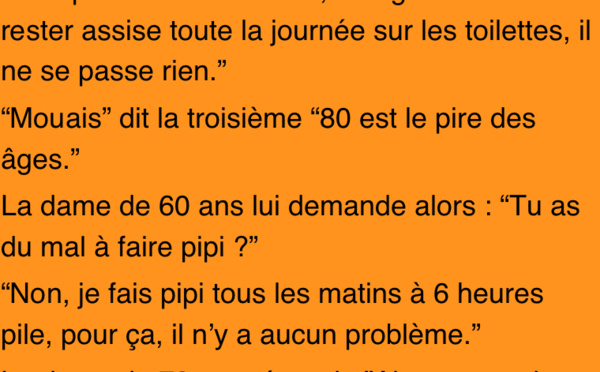 3 vieilles dames ont un débat sur ce qui est, selon elles, le pire des âges. Le gagnant? HAHA