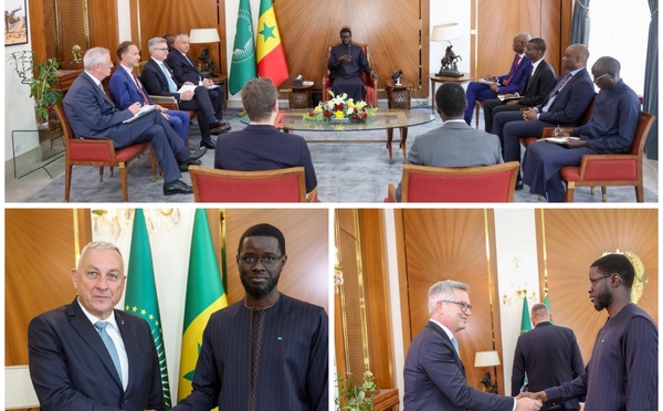 Partenariat Sénégal–Union européenne : Bassirou Diomaye Faye reçoit deux Commissaires européens