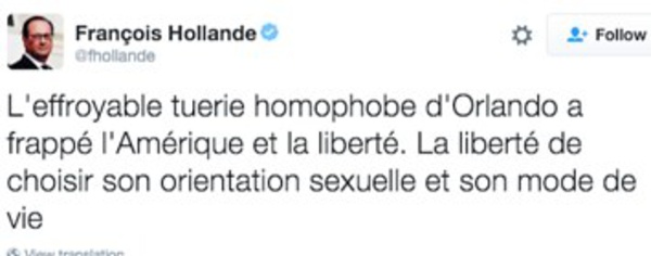 Hollande publie puis efface un tweet sur « le droit de choisir » son orientation sexuelle