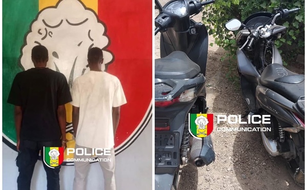 Vol de motos entre Dakar et Kaolack : deux suspects interpellés par la police