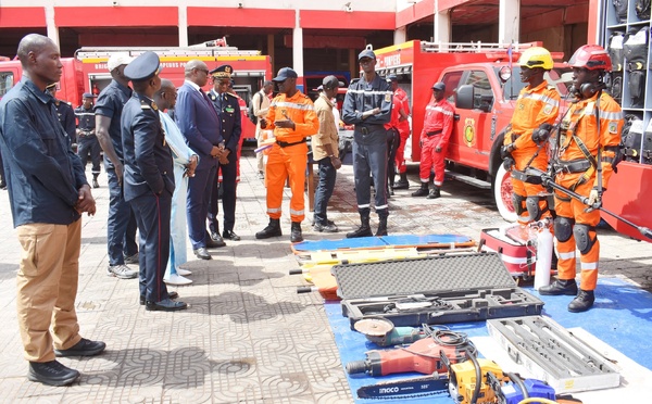 Visite du Ministre de l’Intérieur à la Brigade nationale des Sapeurs-pompiers : un hommage appuyé au courage des soldats du feu