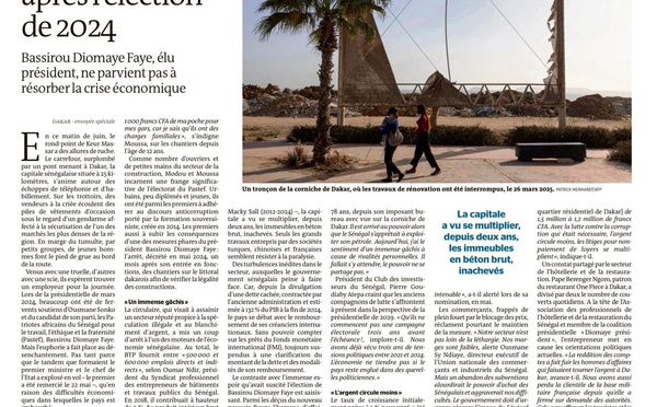 Le Monde : « La désillusion des Sénégalais après l’élection de 2024 » – Le quotidien français décrit un Sénégal confronté au ralentissement économique