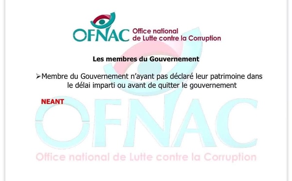 OFNAC : la liste des responsables ayant déclaré leur patrimoine dévoilée