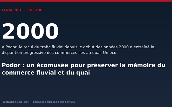Podor : un écomusée pour préserver la mémoire du commerce fluvial et du quai