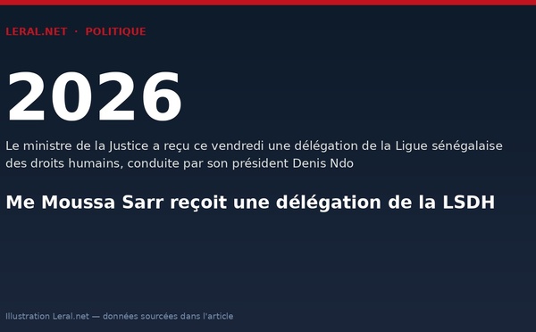 Me Moussa Sarr reçoit une délégation de la LSDH