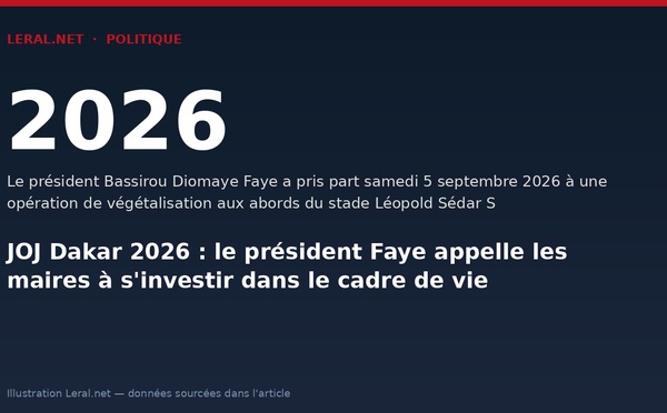 JOJ Dakar 2026 : le président Faye appelle les maires à s'investir dans le cadre de vie