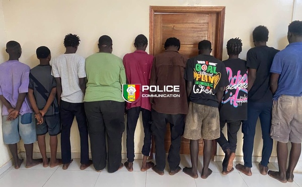 Kankourang à Mbour: dix individus arrêtés, des machettes et du chanvre indien saisis