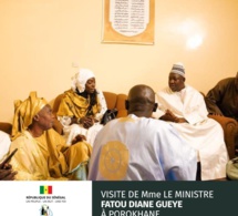 Magal de Prorokhane: Visite de Mme Fatou Diané Guèye, Ministre de la Femme au Daara Sokhna Mame Diarra Bousso (Photos)