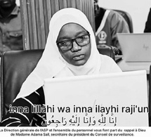 Décès de Mme Adama Sall : l’ASP rend un hommage ému à une collaboratrice dévouée