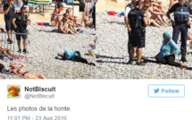Une femme voilée verbalisée à Cannes: les photos qui font débat