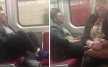 Il met ses pieds sur le siège du métro, elle décide de lui donner une leçon en s'asseyant sur lui! (vidéo)